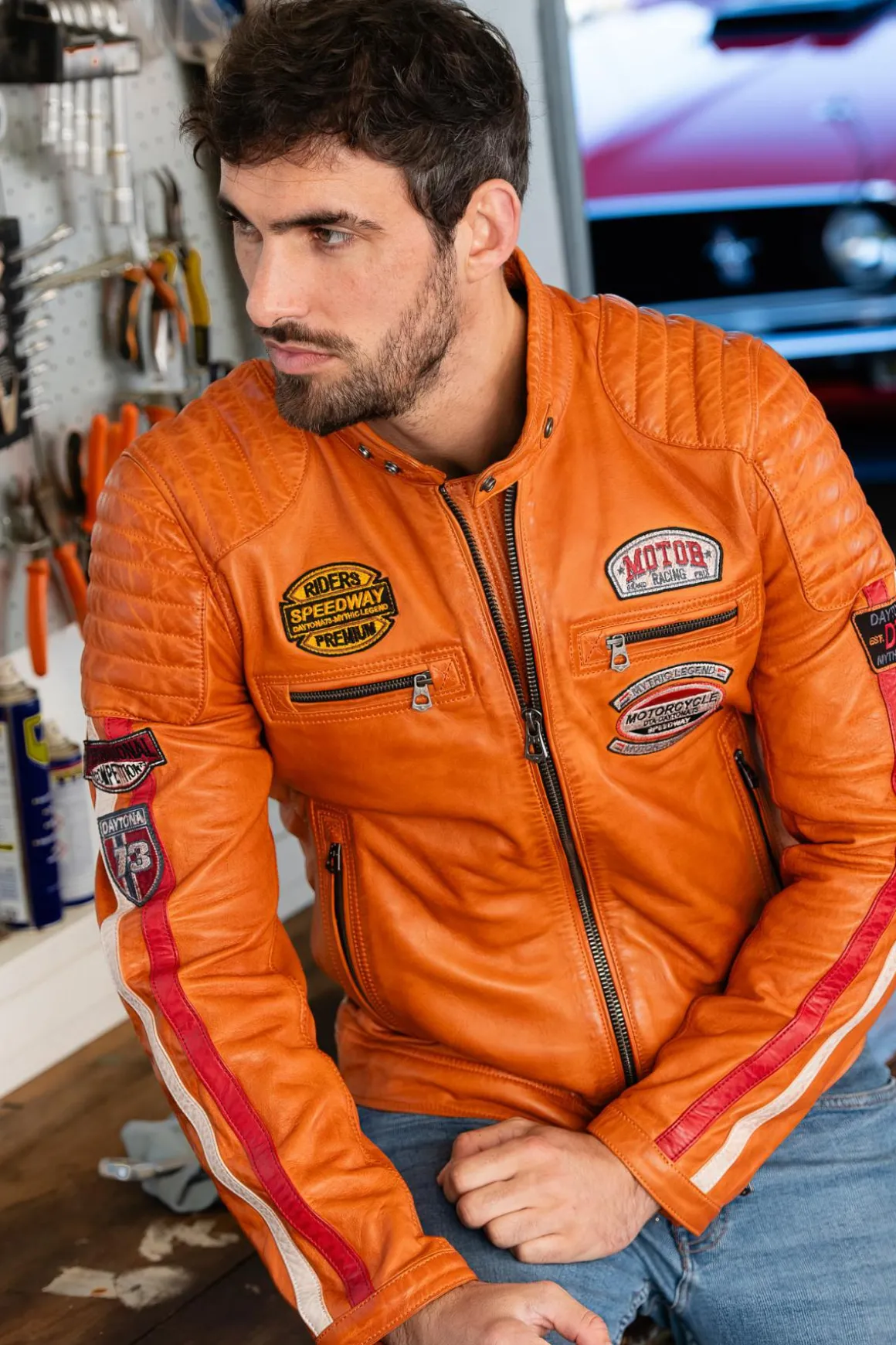 Blouson Homme Daytona Gasly Sheep Atlas Veg Burnt Orange