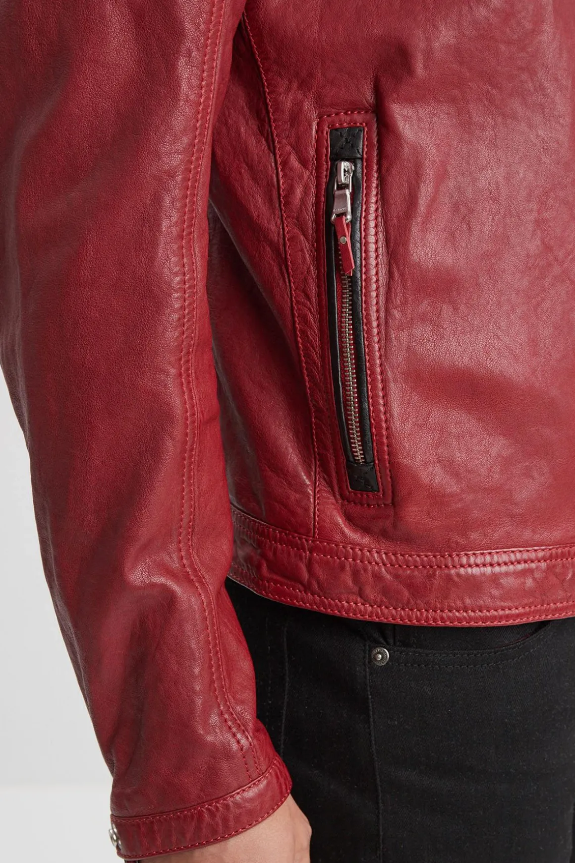 Blouson Homme Daytona Gladstone+Hood Lamb Vita Red