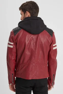 Blouson Homme Daytona Gladstone+Hood Lamb Vita Red