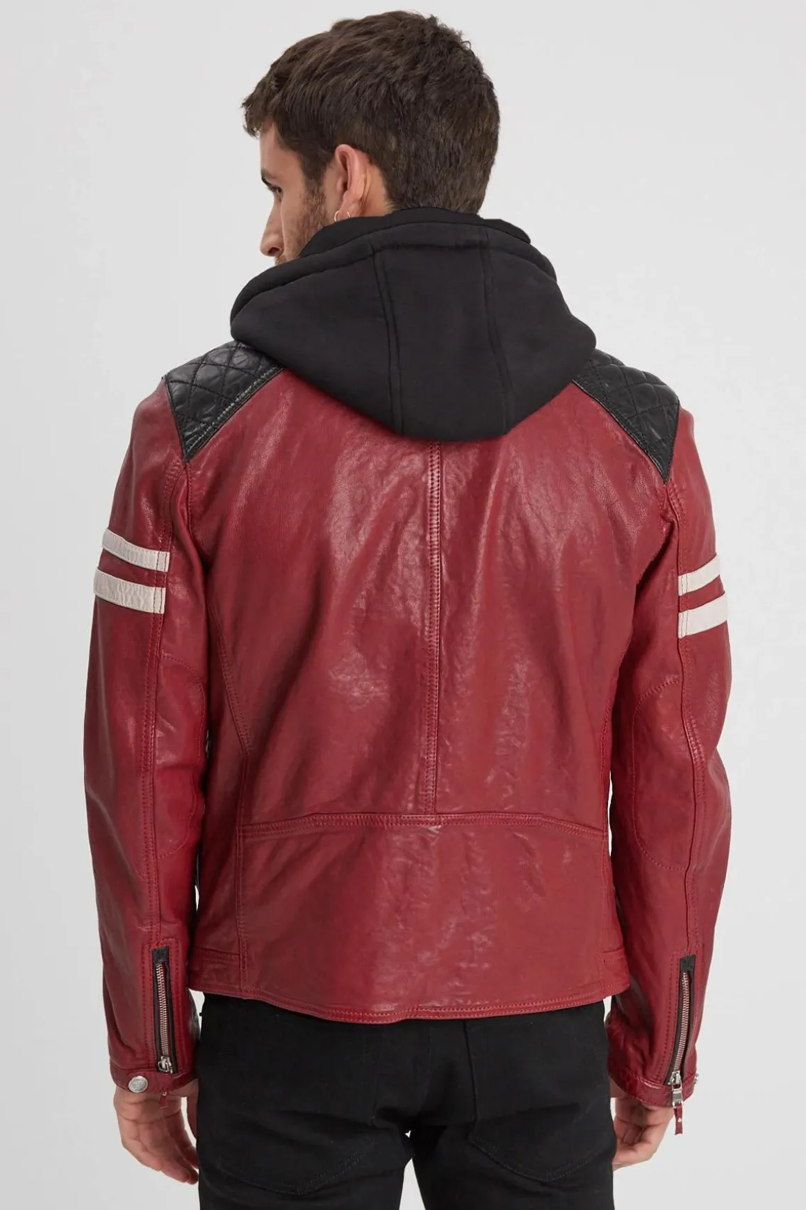 Blouson Homme Daytona Gladstone+Hood Lamb Vita Red