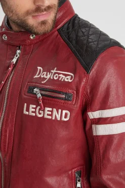 Blouson Homme Daytona Gladstone+Hood Lamb Vita Red