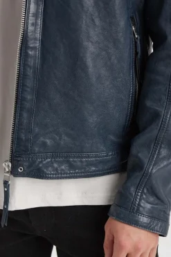 Blouson Homme Daytona Gladstone+Hood Lamb Vita Short Blue