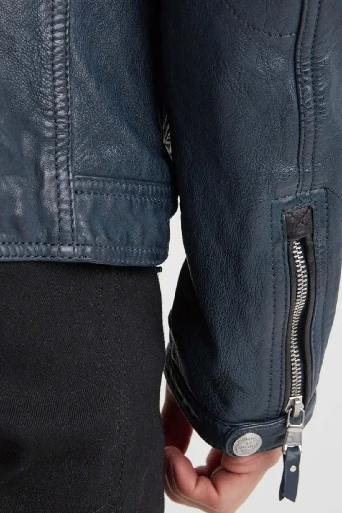 Blouson Homme Daytona Gladstone+Hood Lamb Vita Short Blue