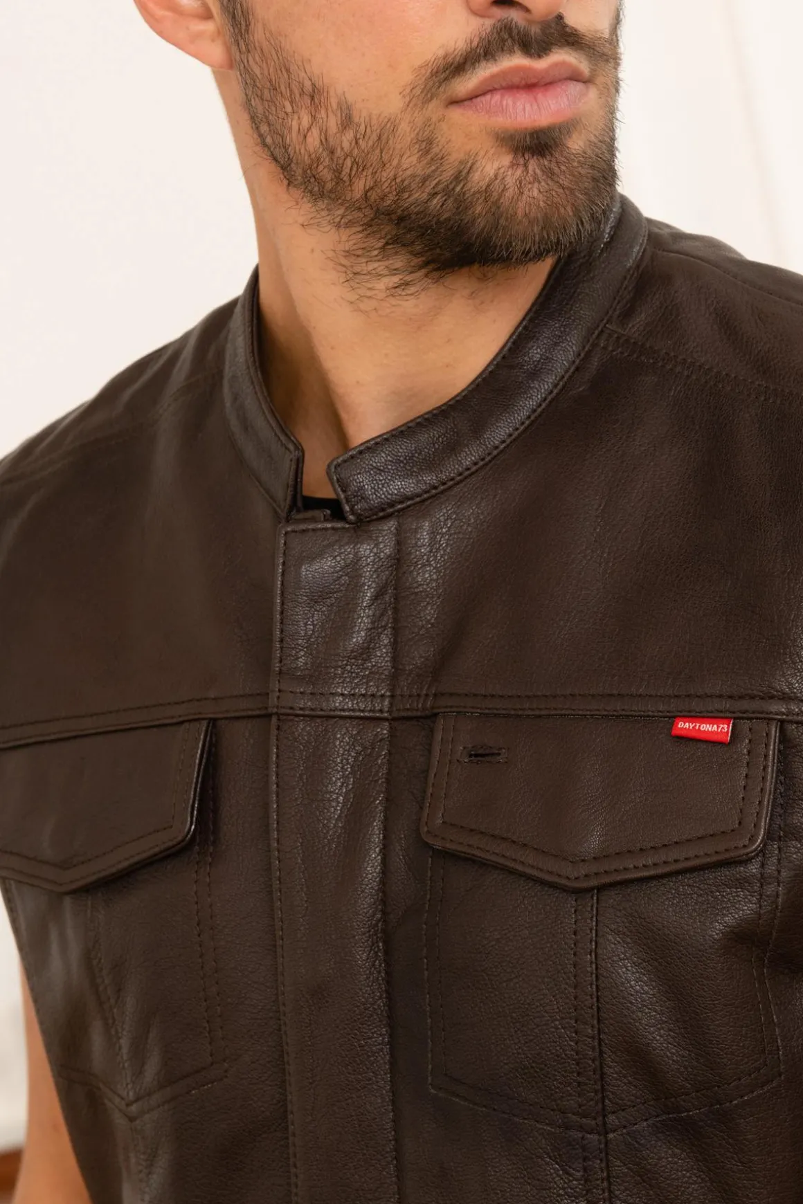 Blouson Homme Daytona Hot Road Goat Deer Brown