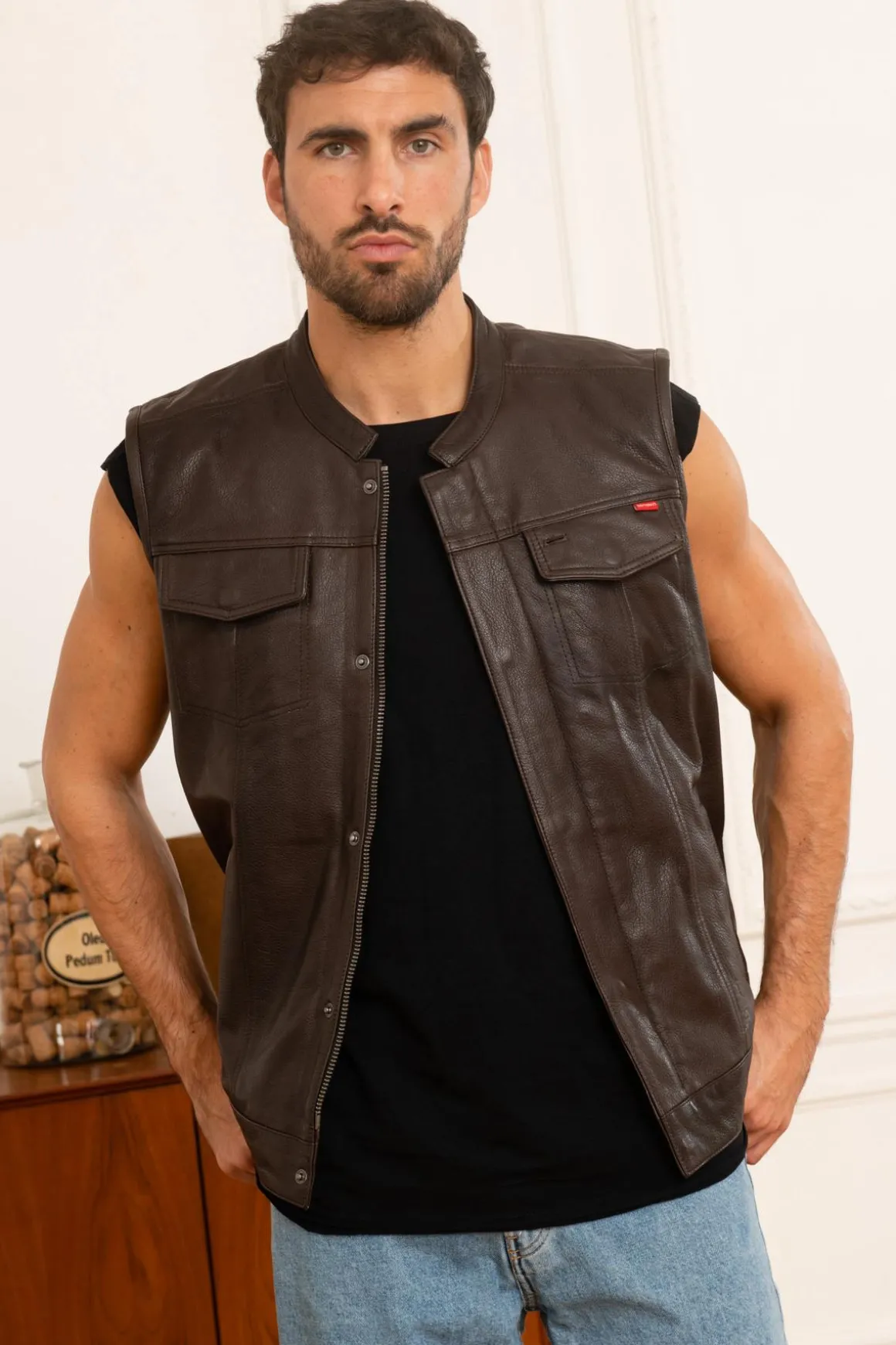 Blouson Homme Daytona Hot Road Goat Deer Brown