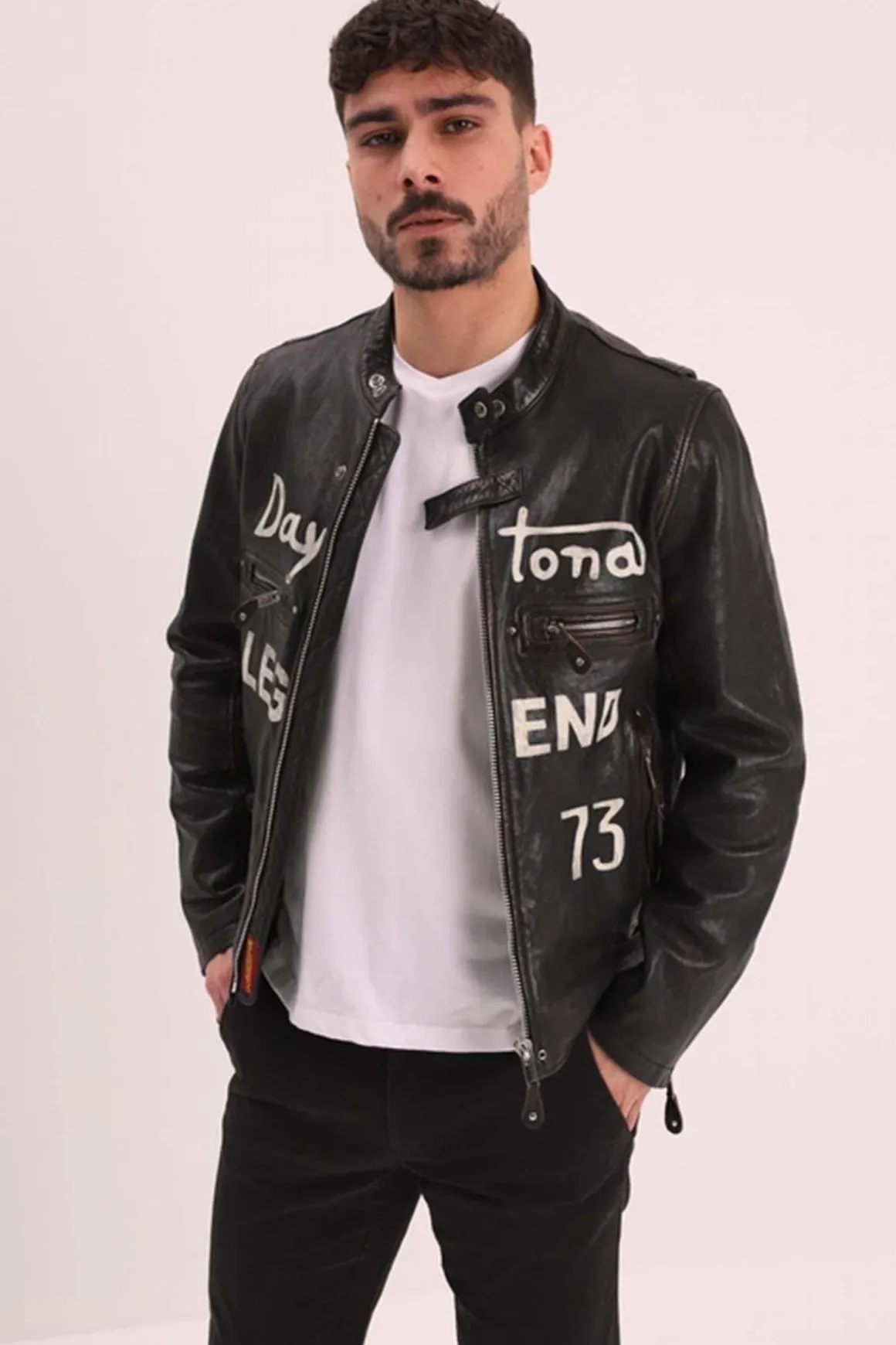 Blouson Homme Daytona Houghton Lamb Ermis Black