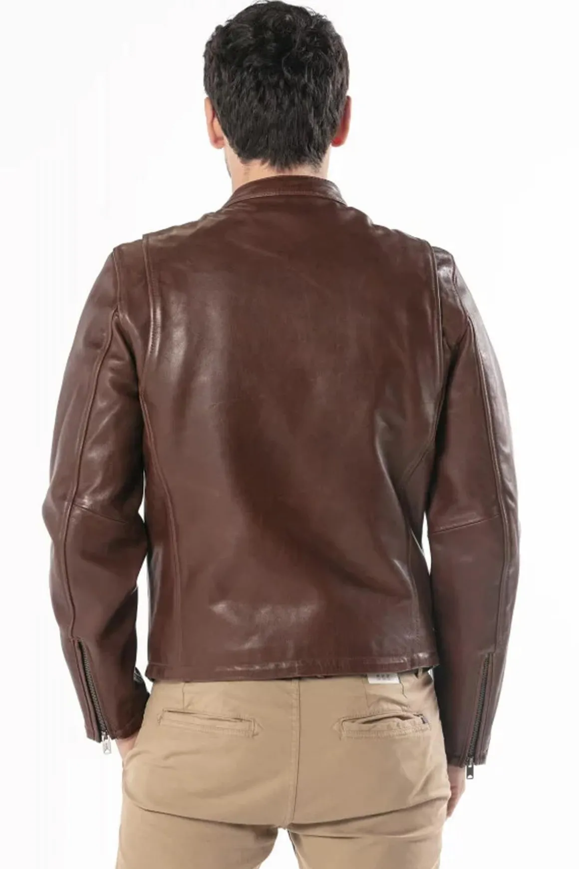 Blouson Homme Daytona Iron Cow Yeger Dark Cognac