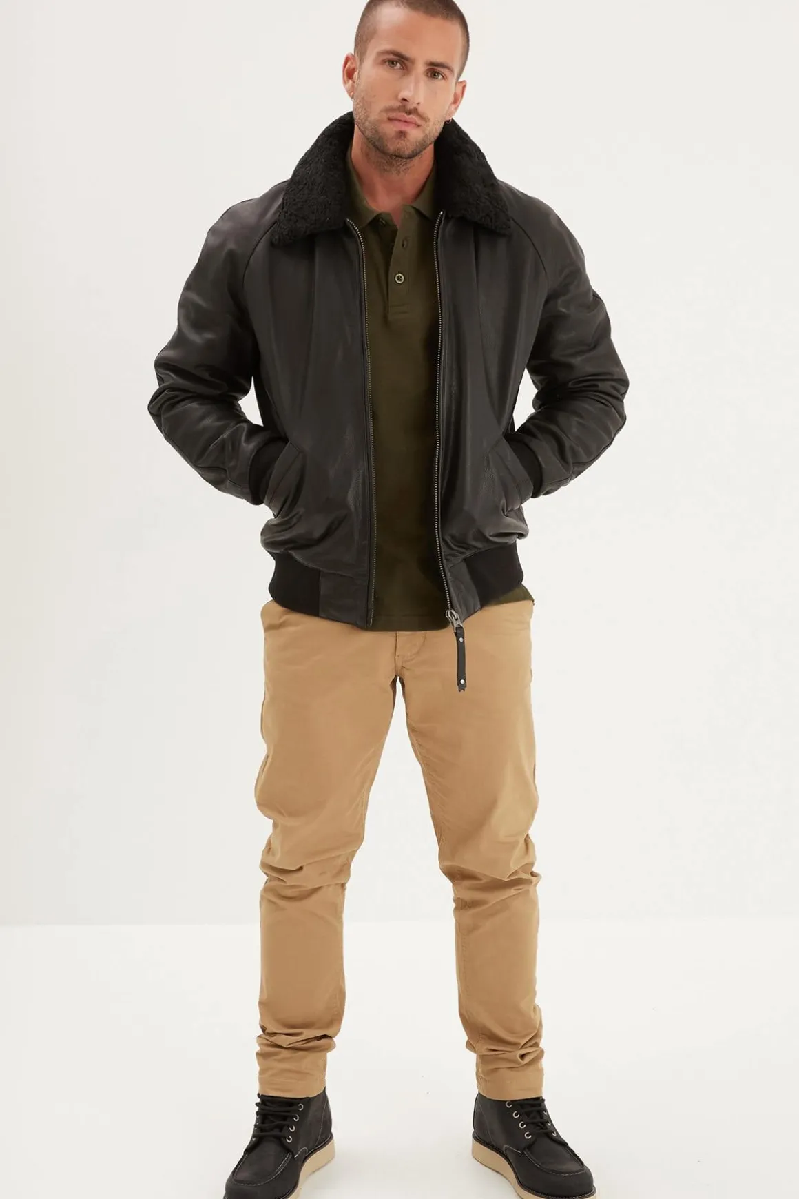 Blouson Homme Daytona Johnson + Fur Cow Malibu Black