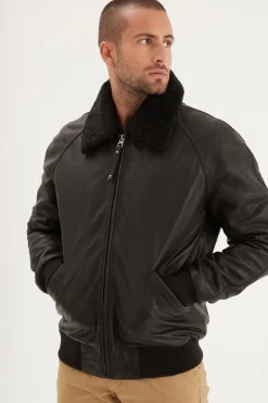 Blouson Homme Daytona Johnson + Fur Cow Malibu Black