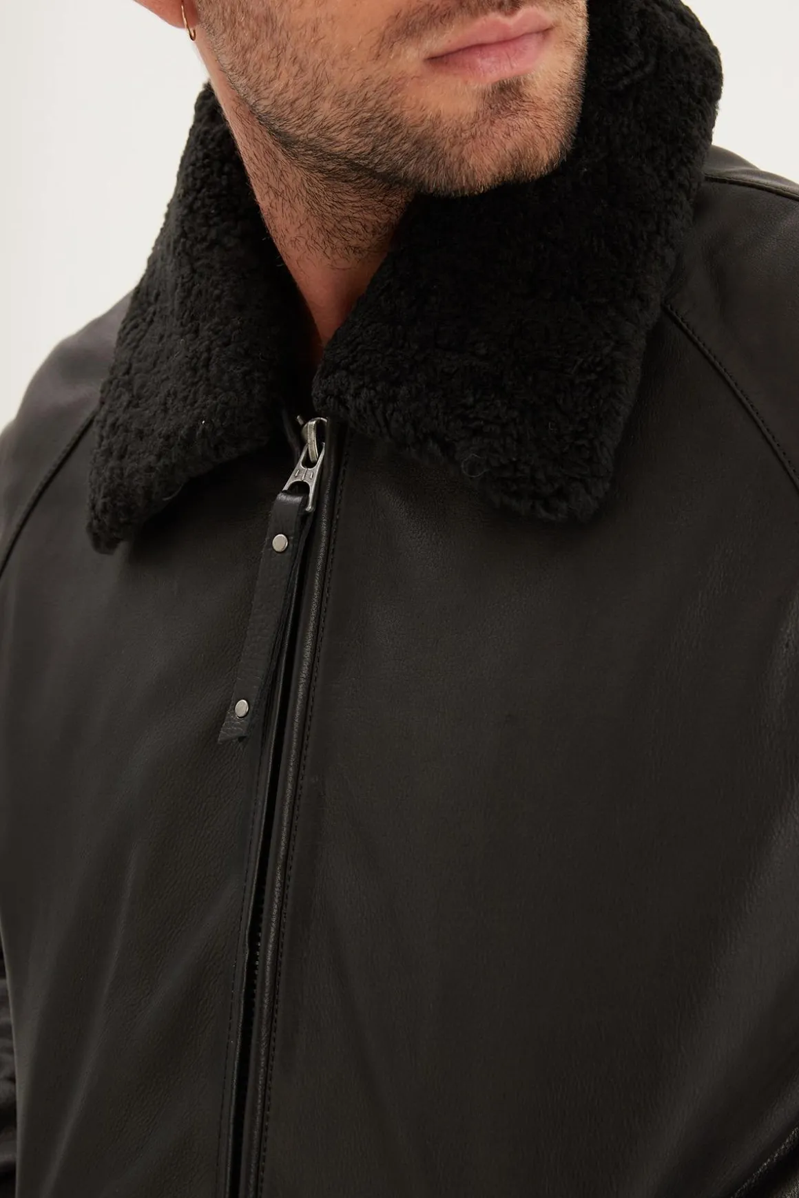 Blouson Homme Daytona Johnson + Fur Cow Malibu Black