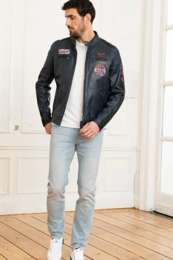 Blouson Homme Daytona Lancia Sheep Atlas Veg Shortblue/Black