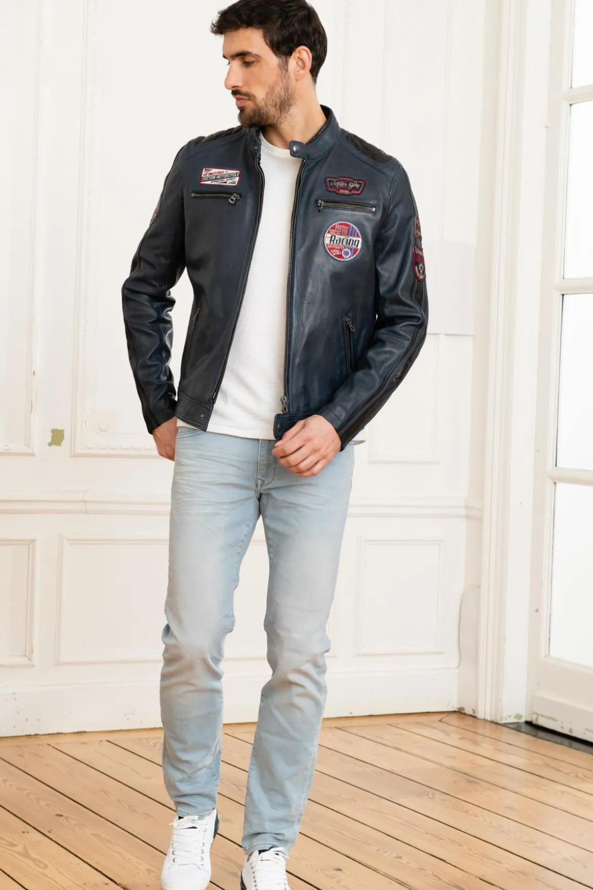 Blouson Homme Daytona Lancia Sheep Atlas Veg Shortblue/Black