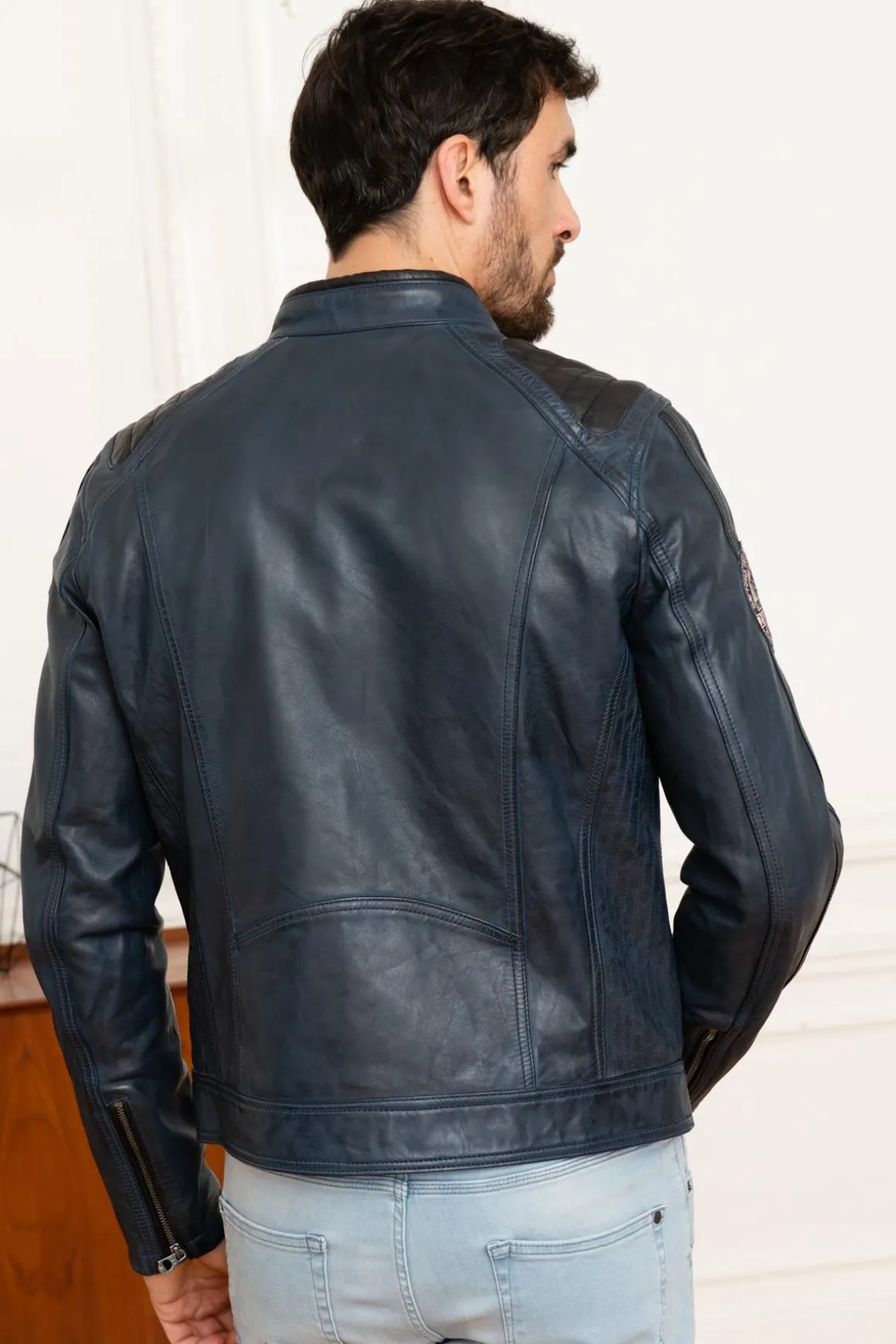 Blouson Homme Daytona Lancia Sheep Atlas Veg Shortblue/Black