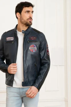 Blouson Homme Daytona Lancia Sheep Atlas Veg Shortblue/Black