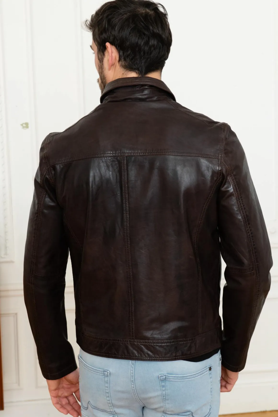 Blouson Homme Daytona Major Sheep Tiger Reddish Brown