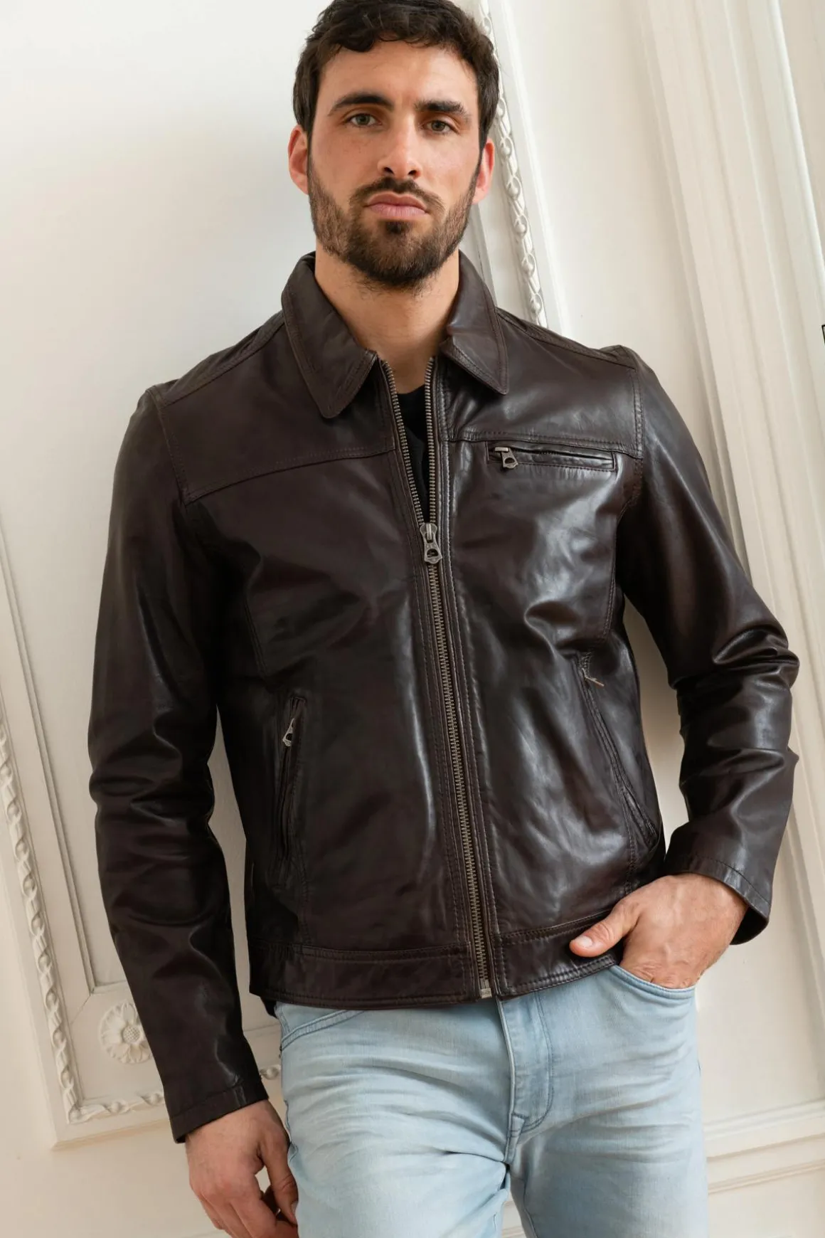 Blouson Homme Daytona Major Sheep Tiger Reddish Brown