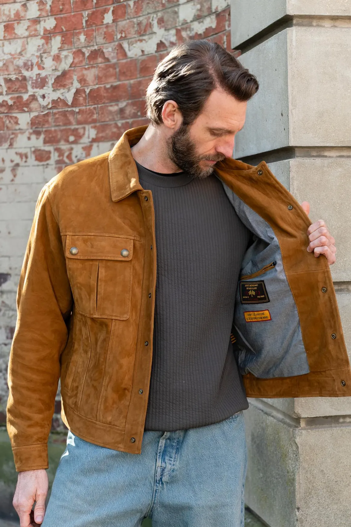 Blouson Homme Daytona Maripula Goat Suede Cognac