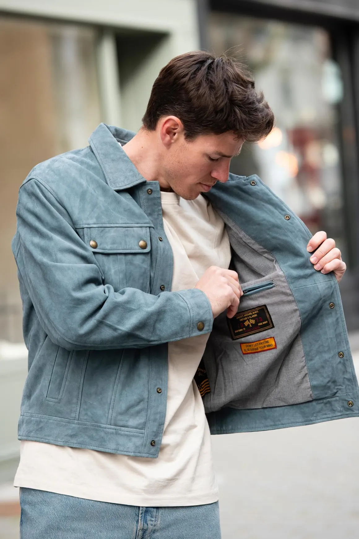 Blouson Homme Daytona Maripula Goat Suede Basalt