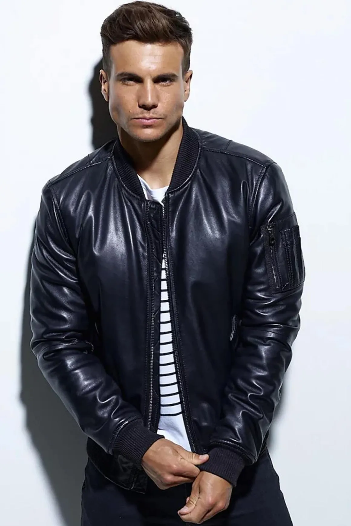 Blouson Homme Daytona Mermoz Lamb Ruby Light Black