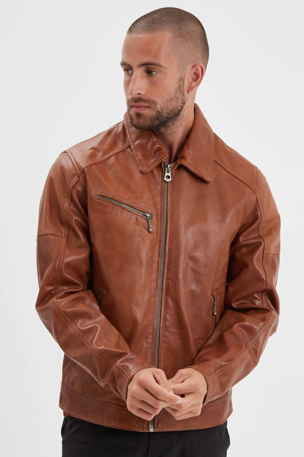 Blouson Homme Daytona Mick Sheep Tiger Cognac
