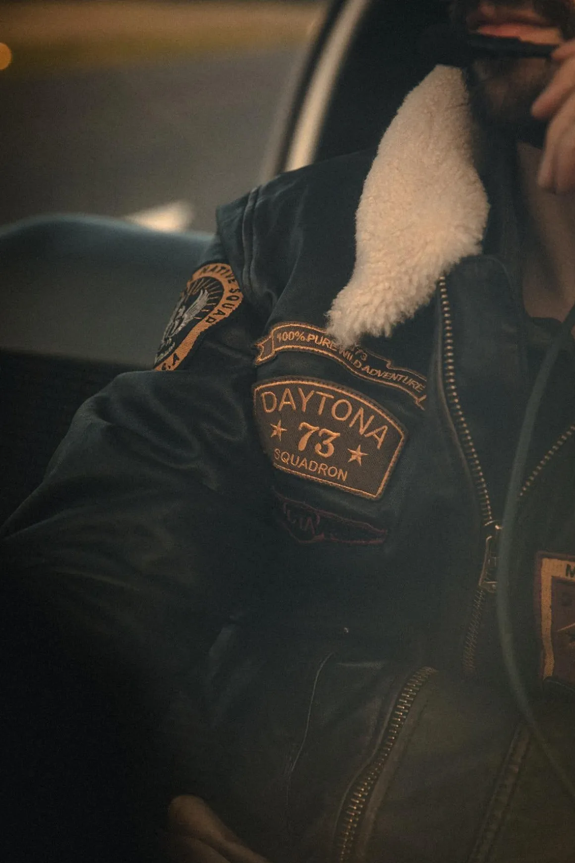 Blouson Homme Daytona Mock Lamb Ermis Black