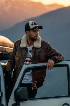 Blouson Homme Daytona Mythic + Fur Sheep Petrol Bison