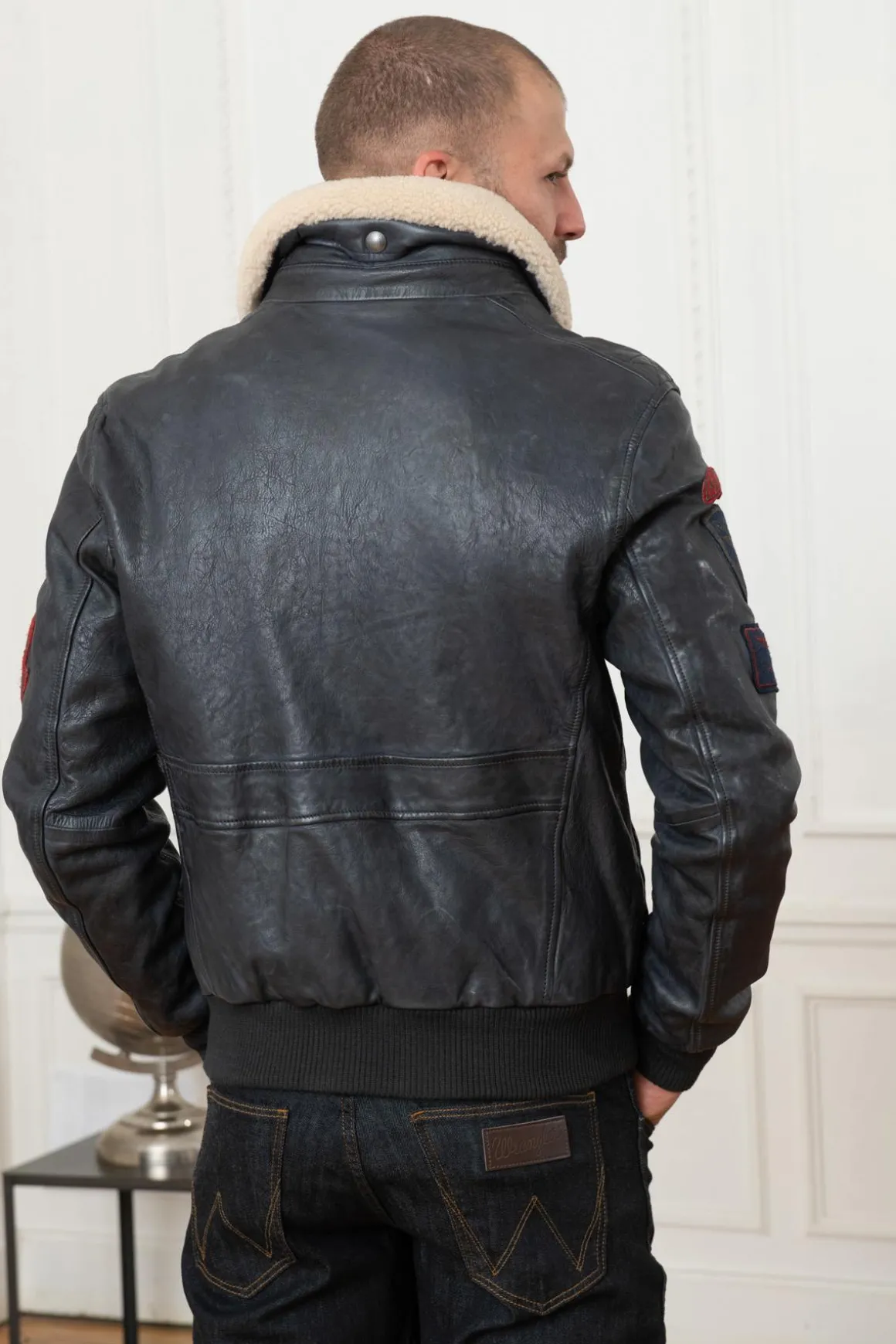 Blouson Homme Daytona Mythic + Fur Sheep Petrol Navy Blue