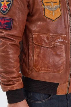 Blouson Homme Daytona Mythic + Fur Sheep Petrol Cognac