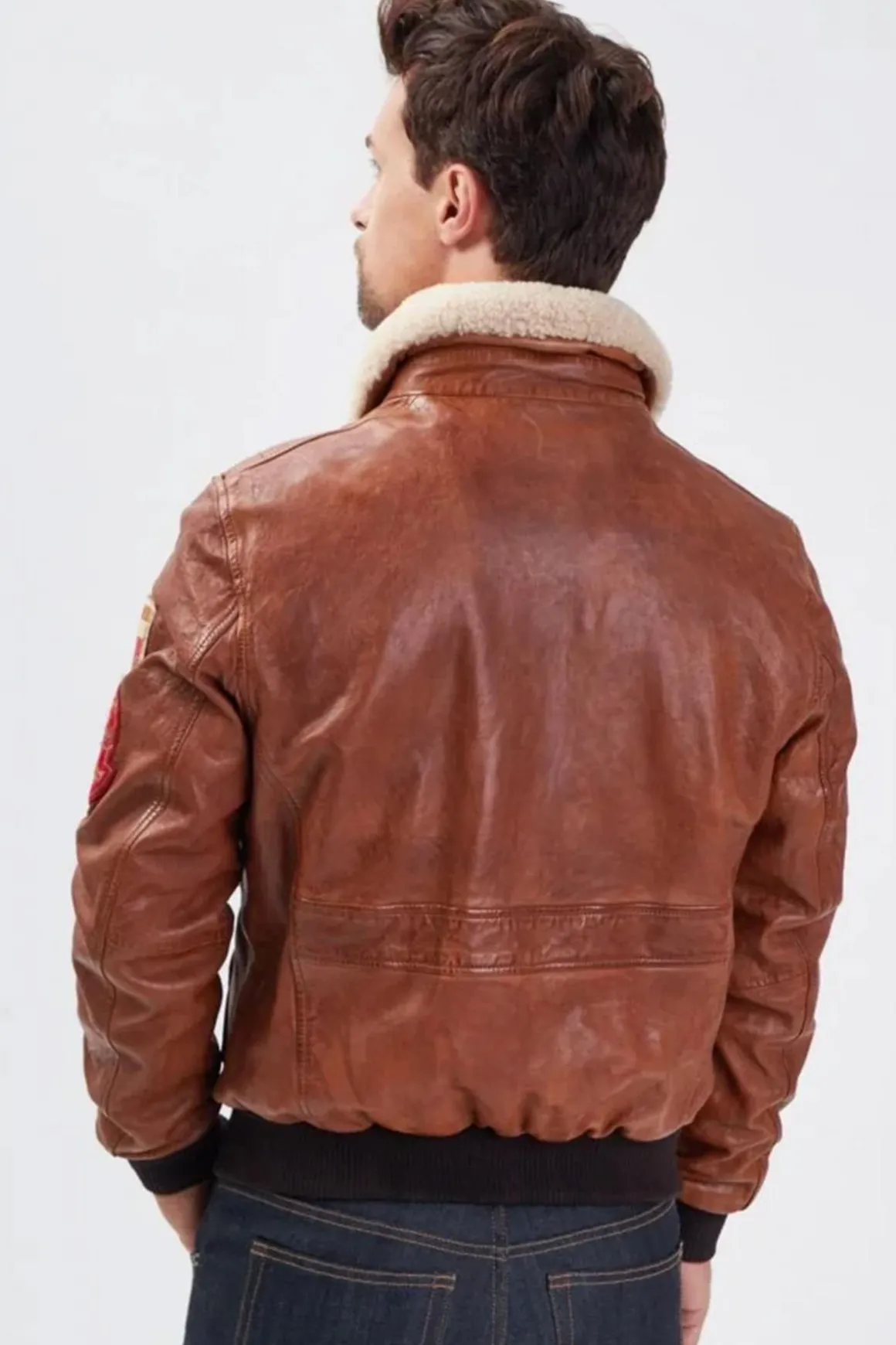 Blouson Homme Daytona Mythic + Fur Sheep Petrol Cognac