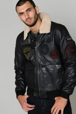 Blouson Homme Daytona Mythic Fur Sheep Petrol Black
