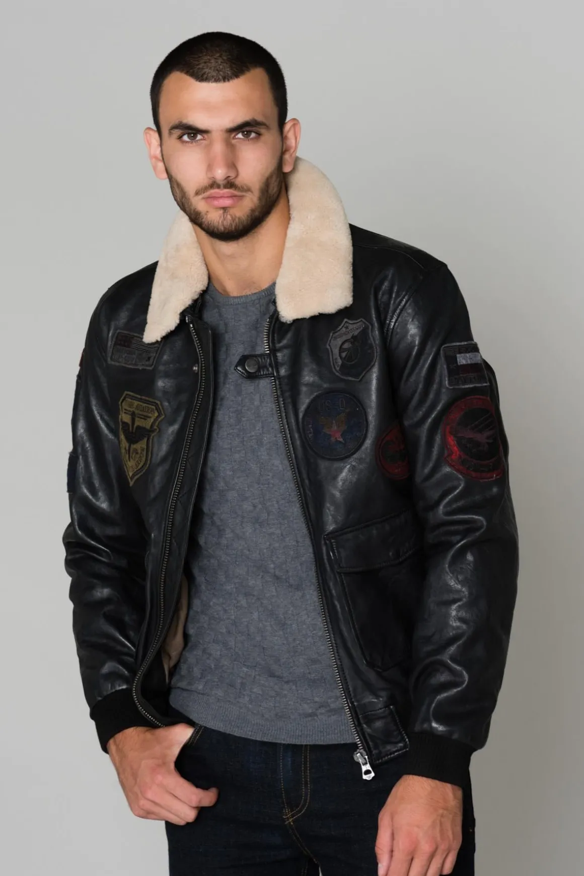 Blouson Homme Daytona Mythic Fur Sheep Petrol Black
