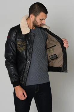 Blouson Homme Daytona Mythic Fur Sheep Petrol Black