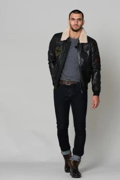 Blouson Homme Daytona Mythic Fur Sheep Petrol Black