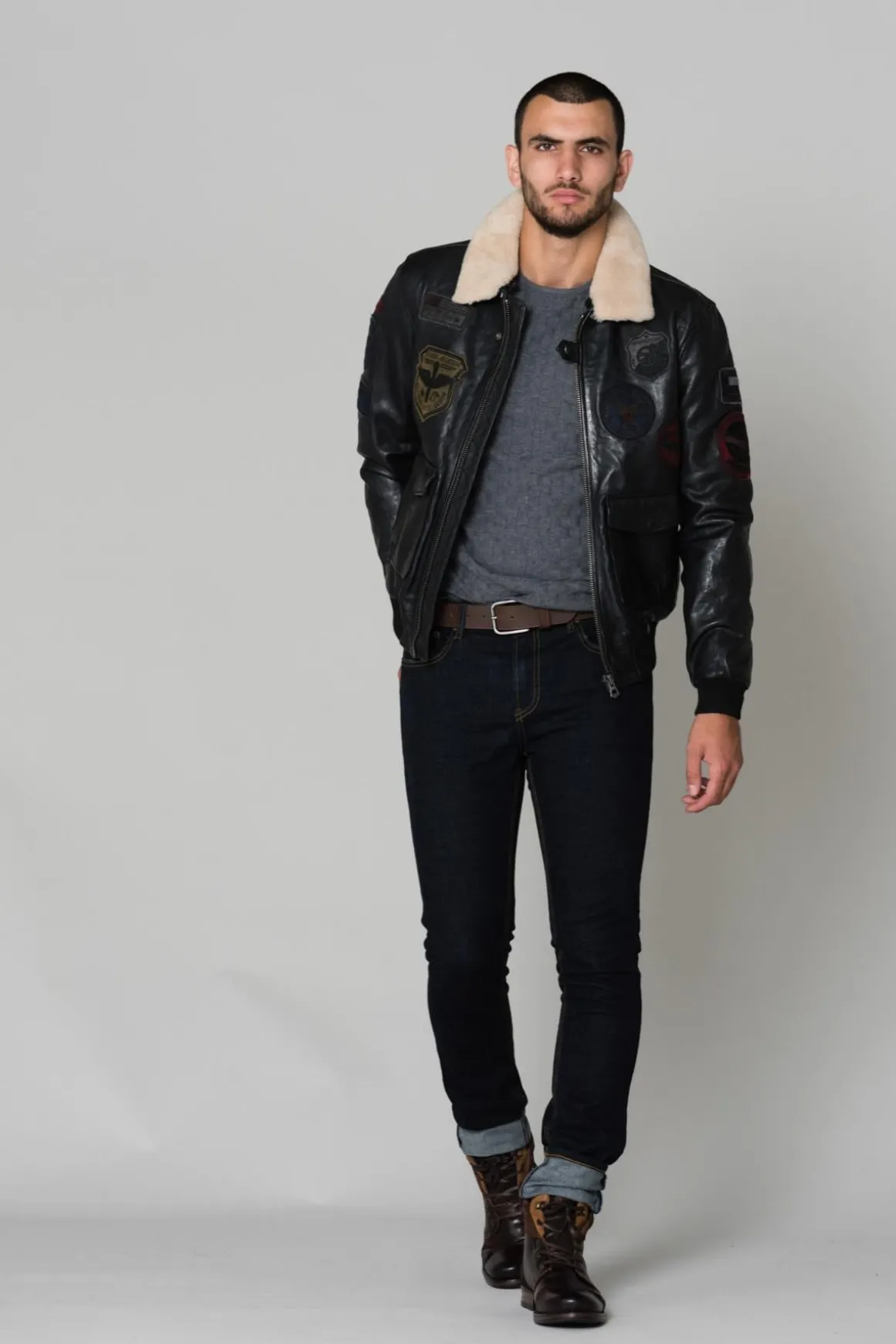 Blouson Homme Daytona Mythic Fur Sheep Petrol Black