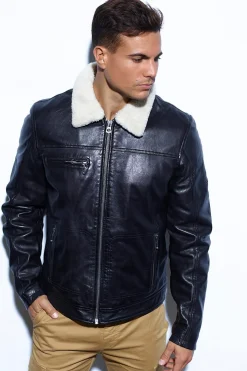 Blouson Homme Daytona Nentley Fake Fur Lamb Paolo Black