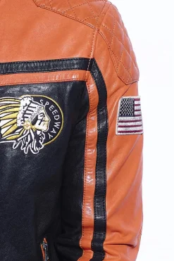 Blouson Homme Daytona Perkins Black/Orange