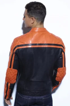 Blouson Homme Daytona Perkins Black/Orange
