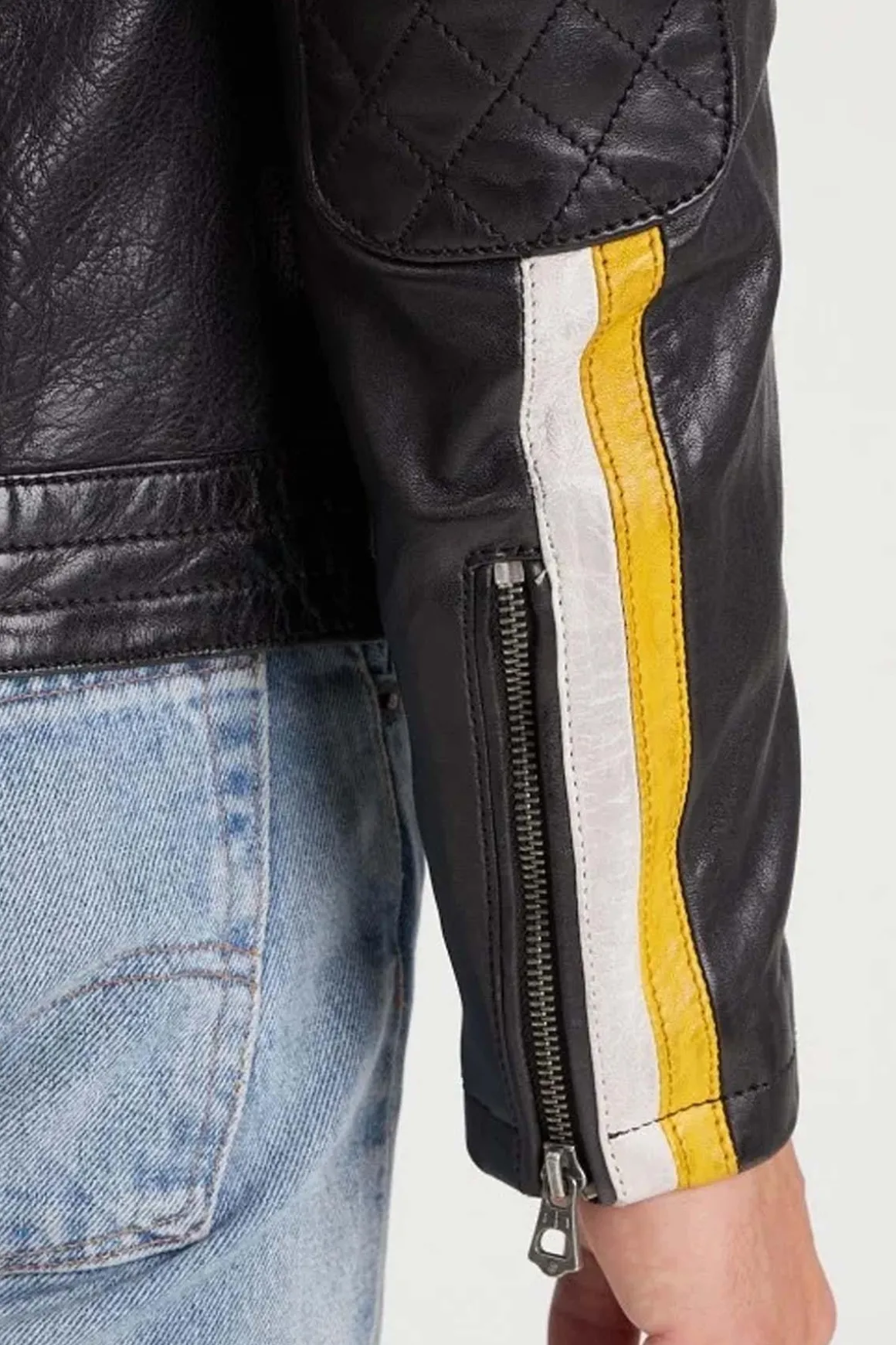 Blouson Homme Daytona Philadelphia Lamb Vita Black / Yellow