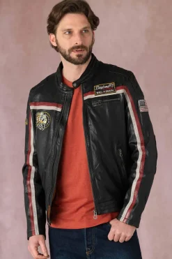 Blouson Homme Daytona Philadelphia Lamb Vita Black/Red