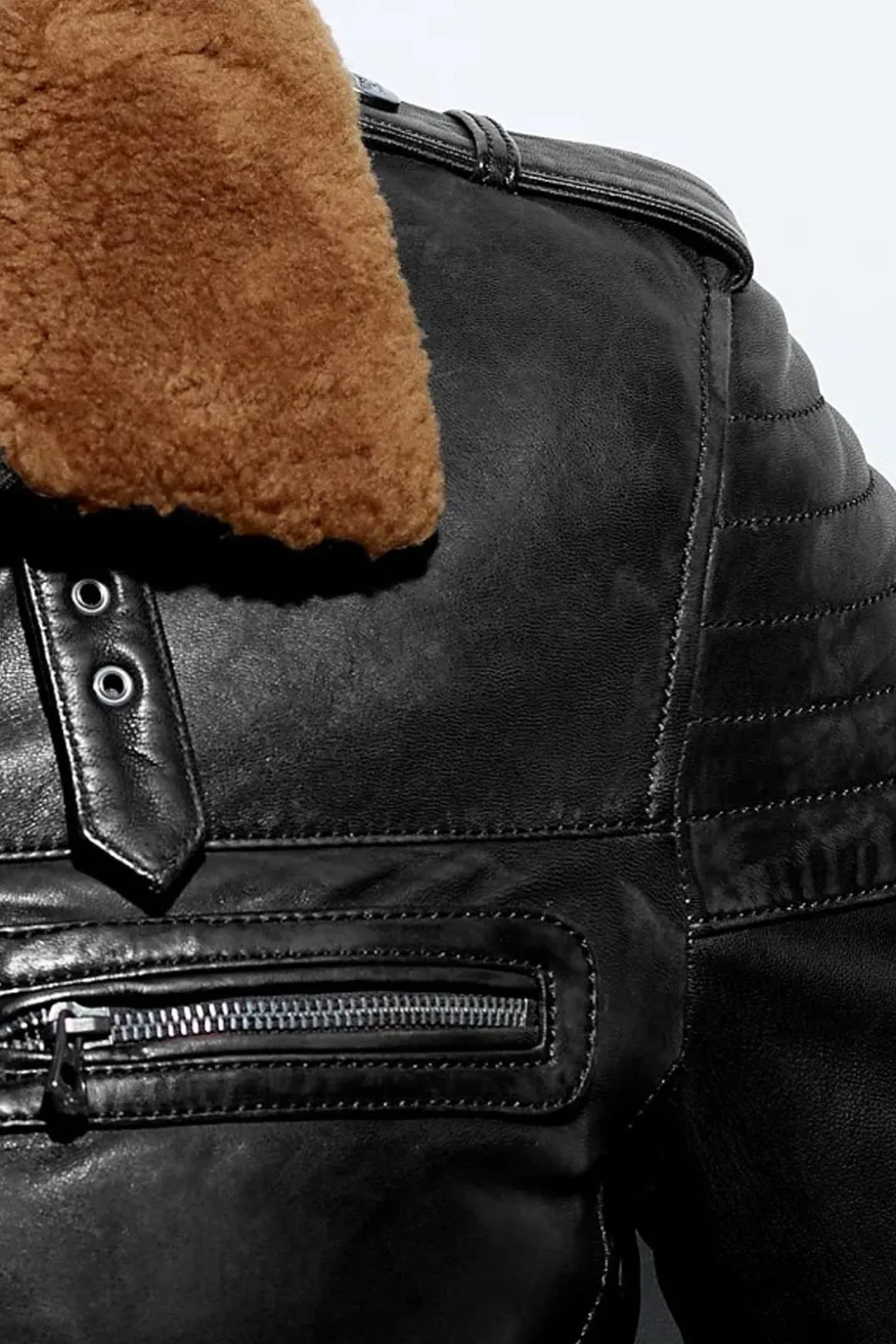 Blouson Homme Daytona Pirate Fur Lamb Ermis Black