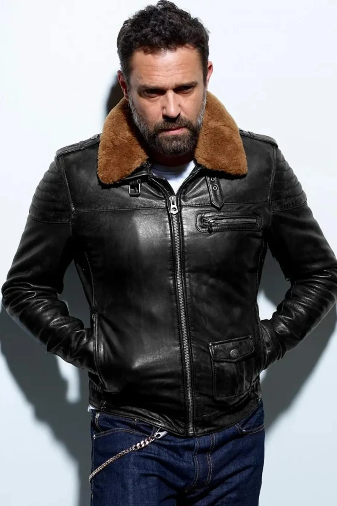 Blouson Homme Daytona Pirate Fur Lamb Ermis Black