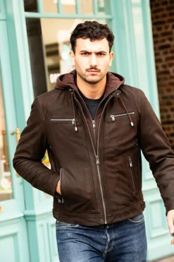 Blouson Homme Daytona Scaroni Hood Cow Madison Brown