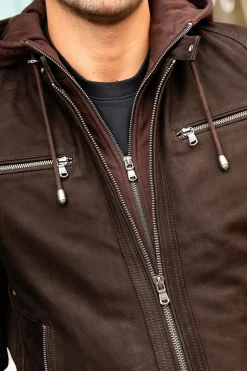Blouson Homme Daytona Scaroni Hood Cow Madison Brown