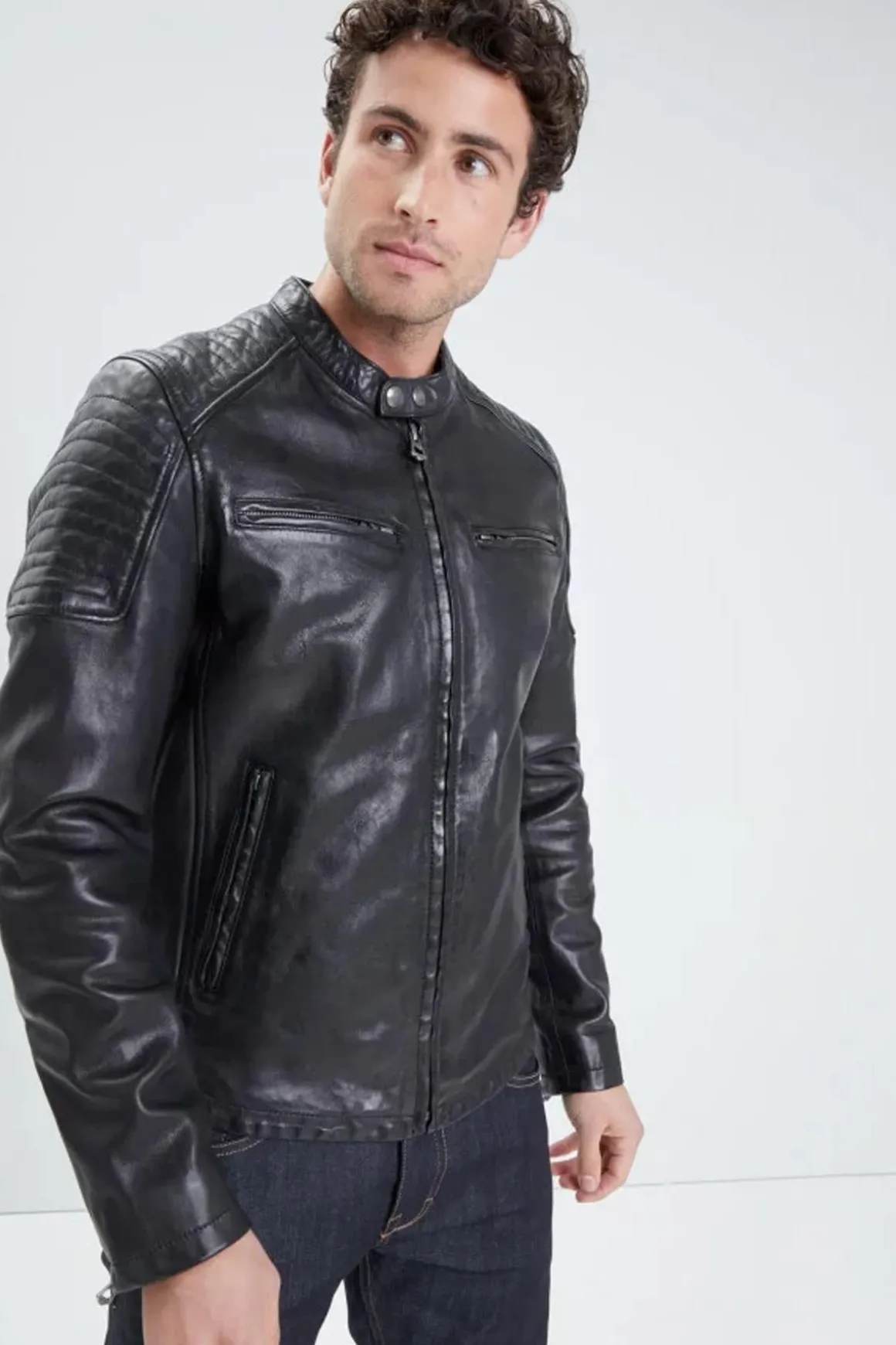 Blouson Homme Daytona Stirling Lamb Paolo Black