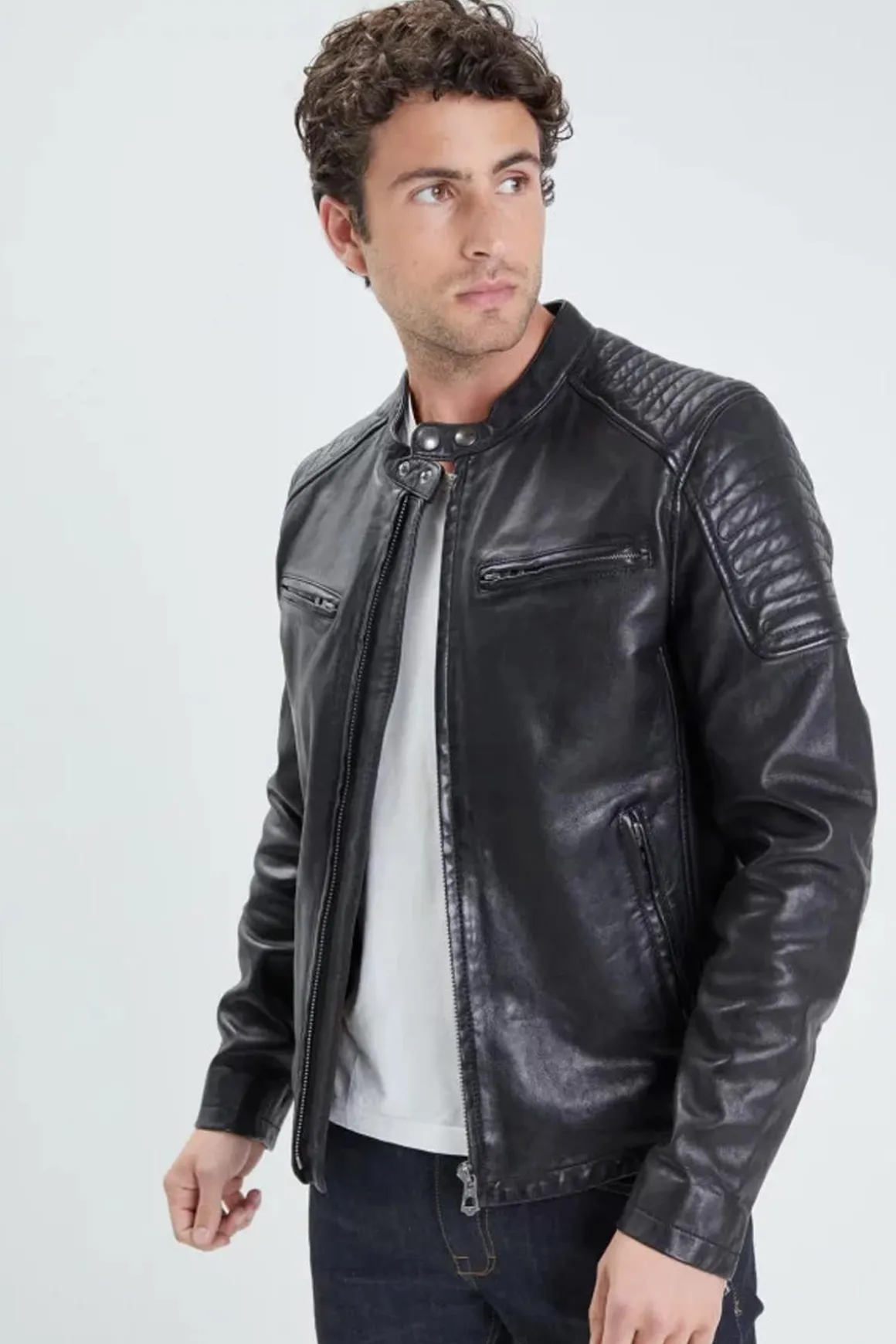 Blouson Homme Daytona Stirling Lamb Paolo Black
