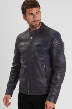 Blouson Homme Daytona Stirling Lamb Paolo Navy Blue