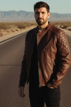 Blouson Homme Daytona Truckston Cow Veg Brandy