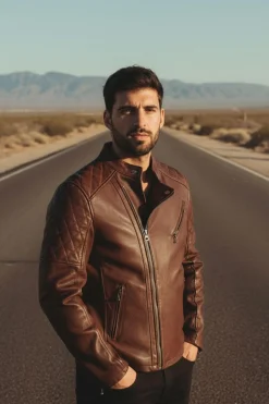 Blouson Homme Daytona Truckston Cow Veg Brandy