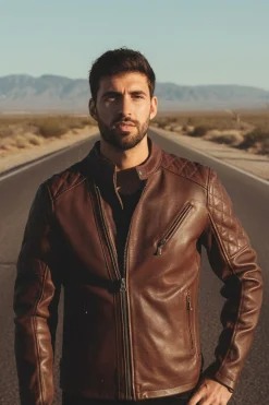Blouson Homme Daytona Truckston Cow Veg Brandy
