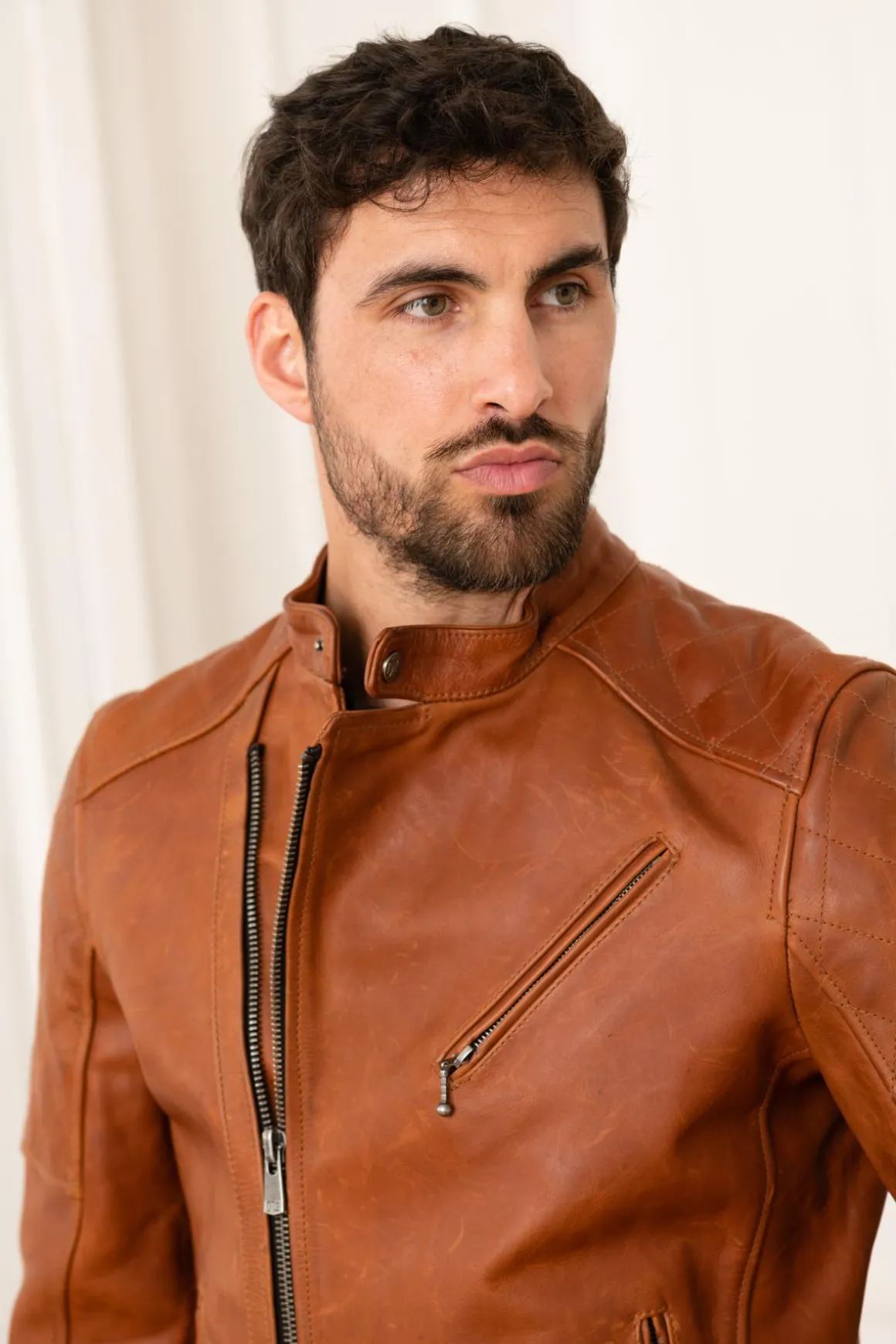 Blouson Homme Daytona Truckston Cow Veg Cognac